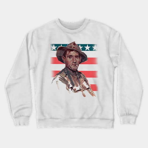 WW2 Veteran Painting Crewneck Sweatshirt by Corvons